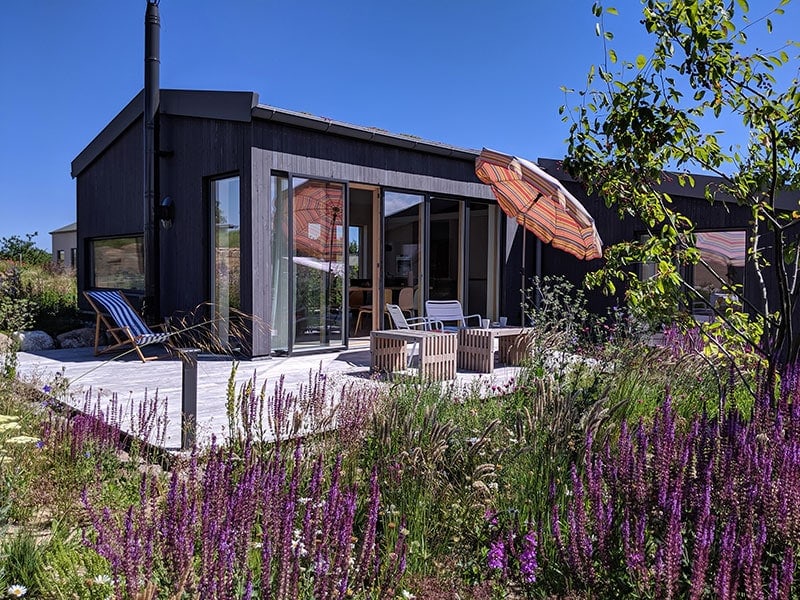 Ferienhaus Vielleichtnoch - Terrasse mit Süd-West-Ausrichtung